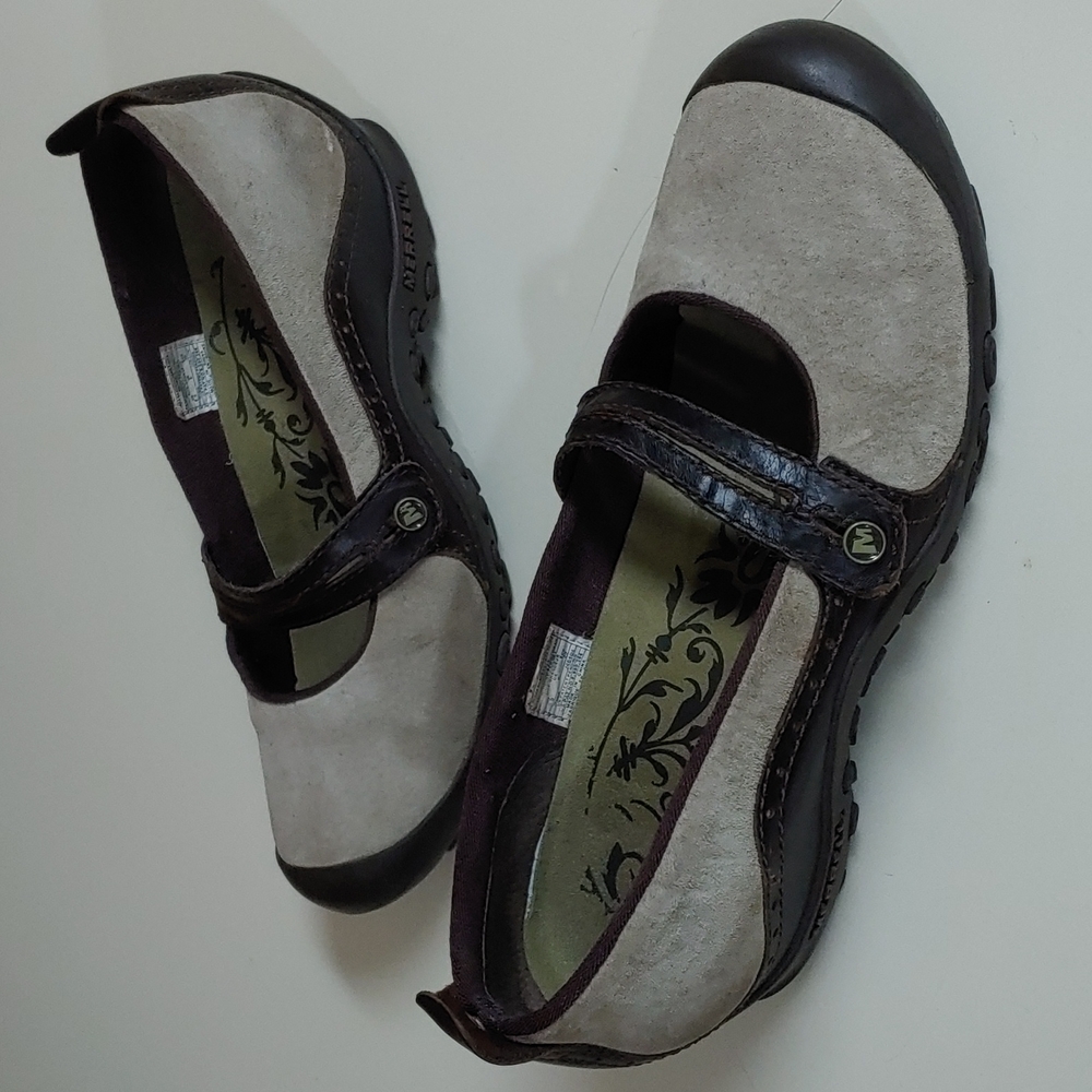 Merrell Plaza Bandeau Dark Taupe Mary Jane Shoes 9.5